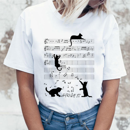 Funny Cat T-Shirt Women